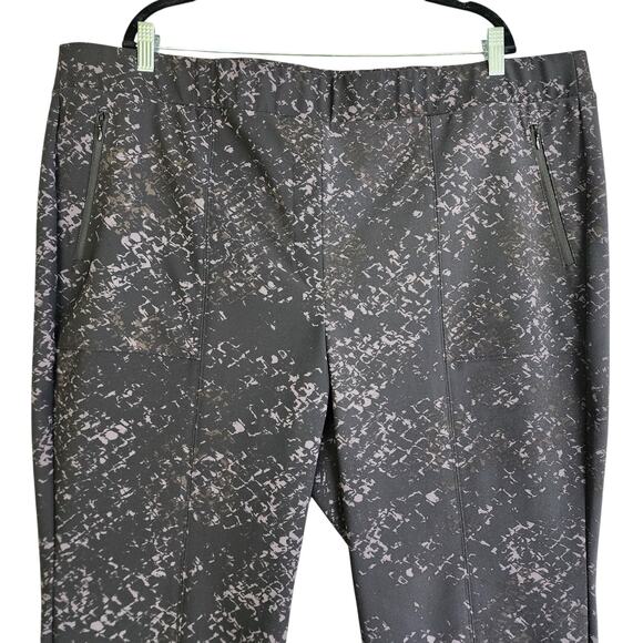 Lane Bryant Womens On The Go Slim Ankle Pant Plus Size 26 Black Viper Print NEW - Picture 3 of 12